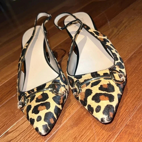 Macy’s INC Leopard Print Slingback Heels Sz 10 - Picture 10 of 16